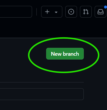 New Branch Button